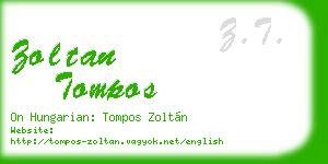 zoltan tompos business card