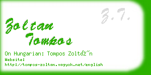 zoltan tompos business card